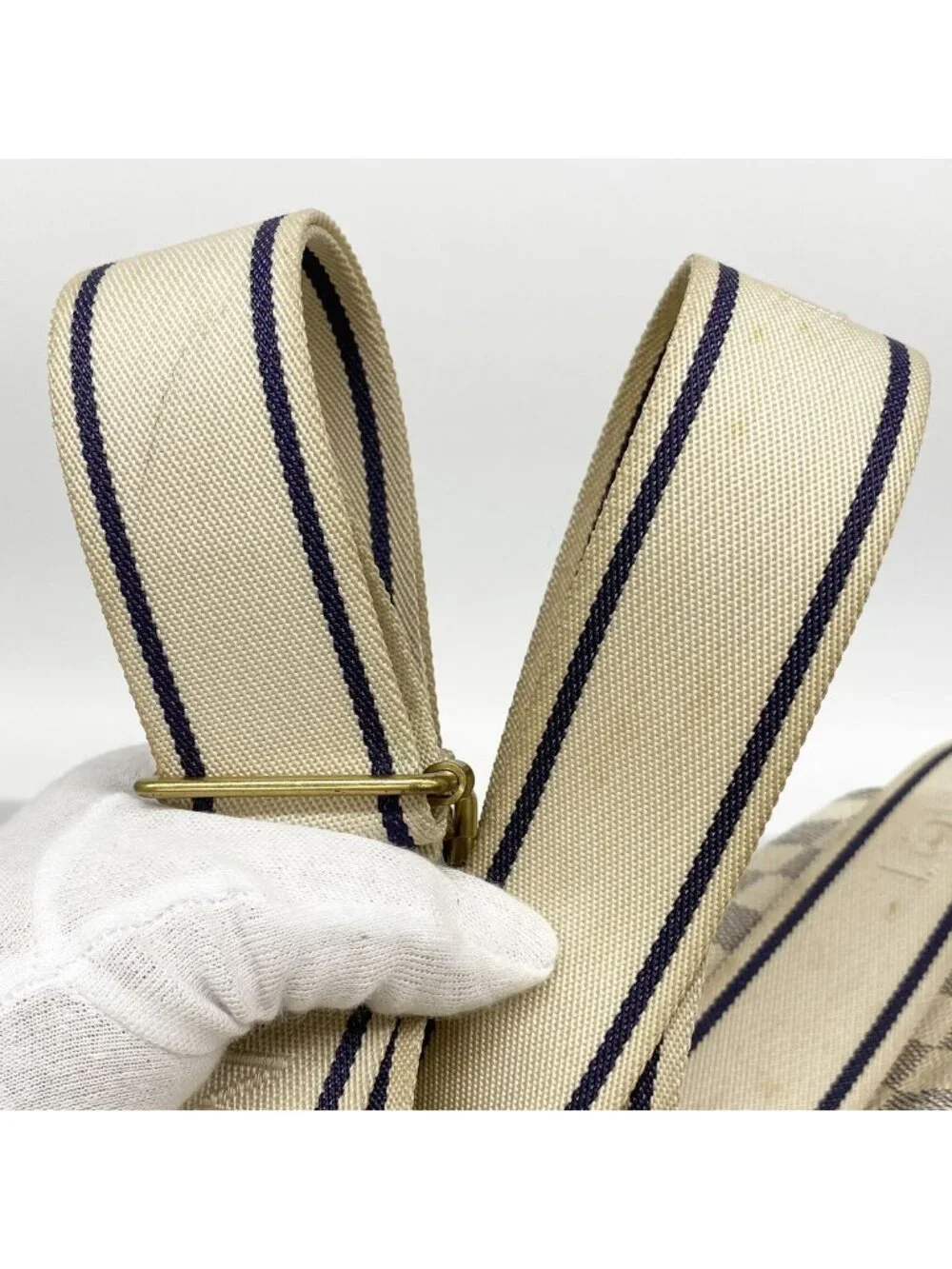 Louis Vuitton Shoulder Bag Damier Azur Naviglio White